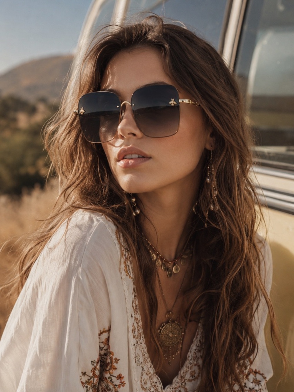 Desert Muse Queen Bee Oversized Sunglasses